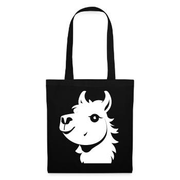 Funny Llama Silhouette Cheeky Fun Llamas - Tote Bag - black - Front