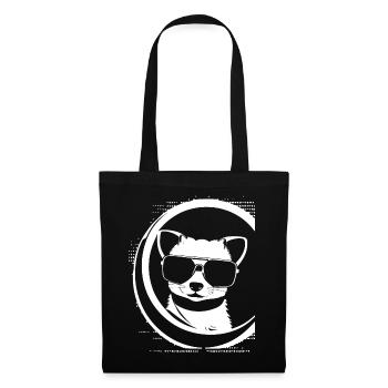 Frettchen mit Sonnenbrille Coole Frettchen - Stoffbeutel - Schwarz - Vorne