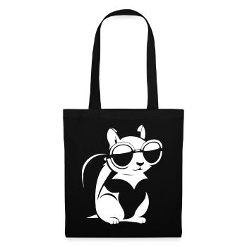 Funny Squirrel Wearing Sunglasses Squirrels - Tote Bag - black - Front