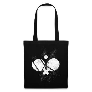Table tennis, table tennis racket, table tennis ball - Tote Bag - black - Front