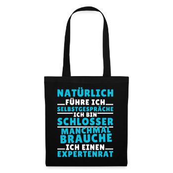 Ich führe Selbstgespräche - Schlosser Edition - Stoffbeutel - Schwarz - Vorne