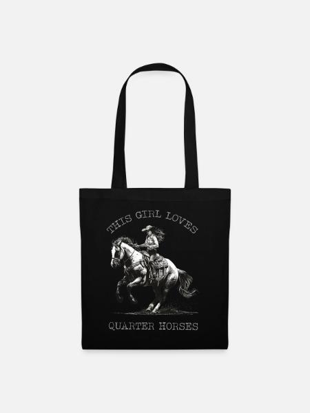 This Girl loves Quarter Horses - Stoffbeutel - Schwarz