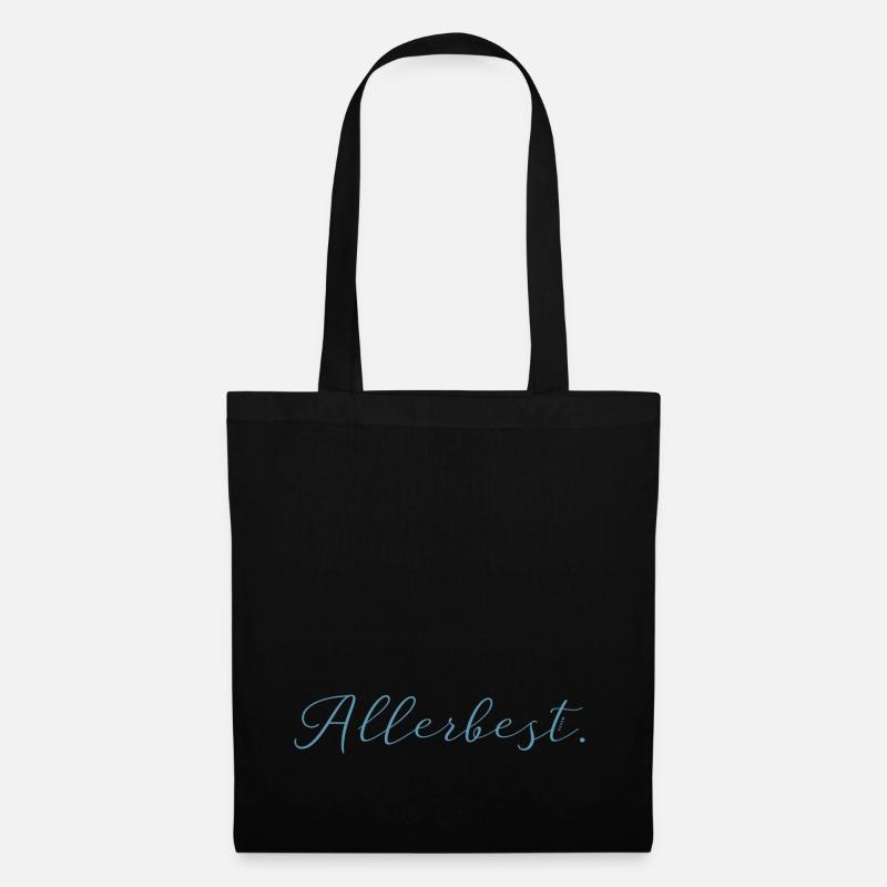 Wittbek-Kollektion: „Allerbest“ hellblau - Stoffbeutel - Schwarz