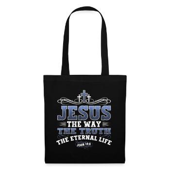 Jesus Christ Bible Verse Way Truth Life Christian - Tote Bag - black - Front
