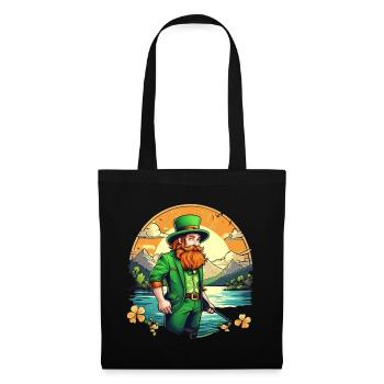 Pêche au trèfle de la Saint-Patrick - Sac en tissu - noir - Devant