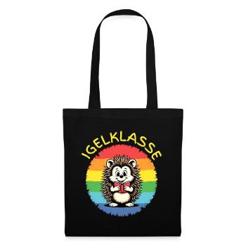 Igelklasse Klassen T-Shirt Klassentier Grundschule - Stoffbeutel - Schwarz - Vorne