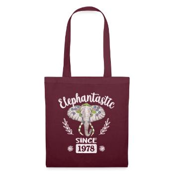 elephantastic since 1978 - Tote Bag - burgundy - Front