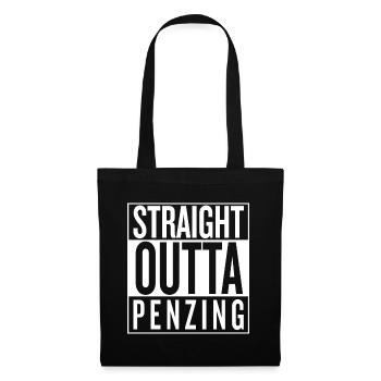 STRAIGHT OUTTA PENZING 1140 WIEN ÖSTERREICH - Stoffbeutel - Schwarz - Vorne