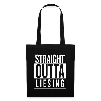 STRAIGHT OUTTA LIESING 1230 WIEN ÖSTERREICH - Stoffbeutel - Schwarz - Vorne