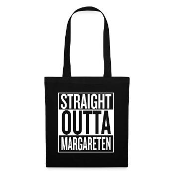 STRAIGHT OUTTA MARGARETEN 1050 WIEN ÖSTERREICH - Stoffbeutel - Schwarz - Vorne