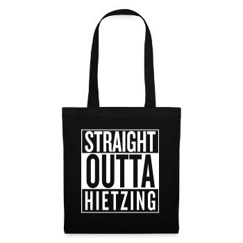 STRAIGHT OUTTA HIETZING 1140 WIEN ÖSTERREICH - Stoffbeutel - Schwarz - Vorne