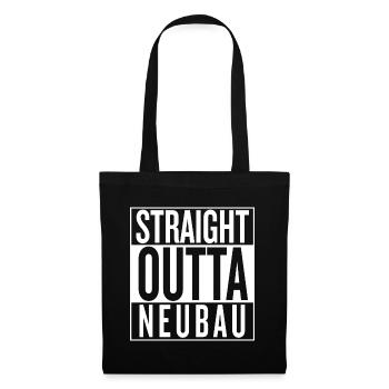 STRAIGHT OUTTA NEUBAU 1070 WIEN ÖSTERREICH - Stoffbeutel - Schwarz - Vorne