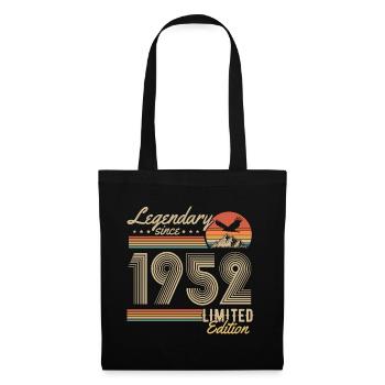 Millésime 1952 Vintage Rétro Anniversaire Cadeau - Sac en tissu - noir - Devant