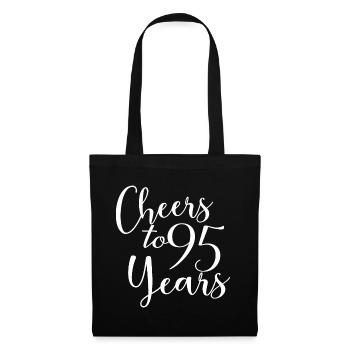 Cheers To 95 Years 95th Birthday Anniversary - Tote Bag - black - Front
