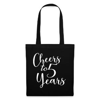 Vive le 5e anniversaire de 5 ans - Sac en tissu - noir - Devant