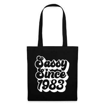 Sassy depuis 1983, cadeau 40e anniversaire 40 ans - Sac en tissu - noir - Devant