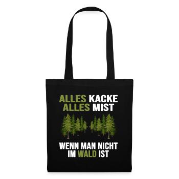 Wald Waldbesitzer Forst Waldläufer Waldluft - Stoffbeutel - Schwarz - Vorne