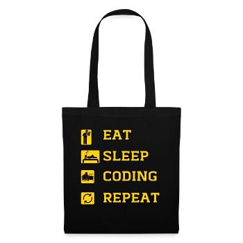 Eat Coding Repeat - Tote Bag - black - Front