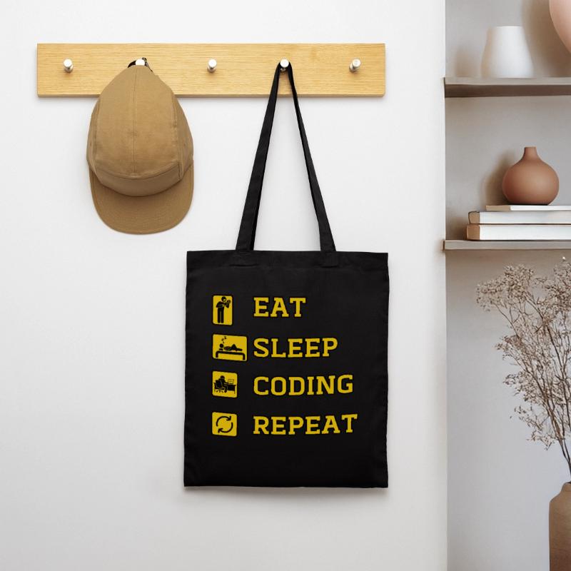 Eat Coding Repeat Sac en tissu