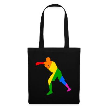 Boxer in the rainbow - Tote Bag - black - Front