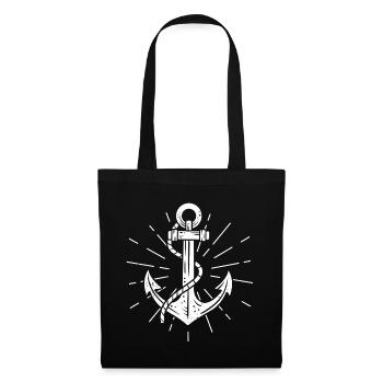Anchor Sea Marine Navy Sail Sailing Cruise Gift - Tote Bag - black - Front