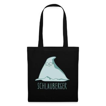 Lustiger Berg- Schlauberger - Stoffbeutel - Schwarz - Vorne