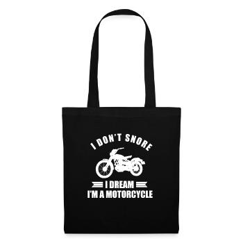 Je ne ronfle pas, je rêve d’une moto - Sac en tissu - noir - Devant