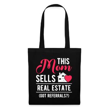 Cette maman vend des biens immobiliers a obtenu des références femmes - Sac en tissu - noir - Devant