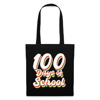 100 jours de cadeau scolaire - Sac en tissu - noir - Devant