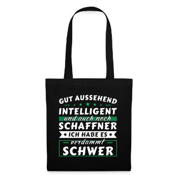 Gut aussehend intelligent - Schaffner Edition - Stoffbeutel - Schwarz - Vorne