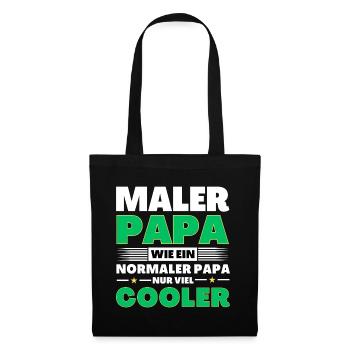 Maler Papa wie ein normaler nur viel cooler - Stoffbeutel - Schwarz - Vorne