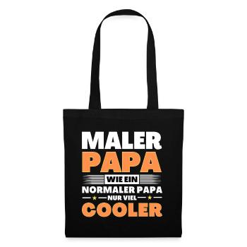 Maler Papa wie ein normaler nur viel cooler - Stoffbeutel - Schwarz - Vorne