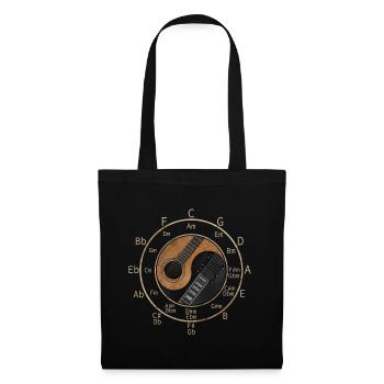Cool Circle Of Fifths Yin Yang Guitar Chord - Tote Bag - black - Front