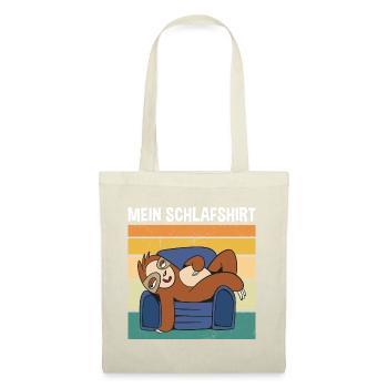 Mein Schlafshirt Süßes Faultier - Stoffbeutel - Natur - Vorne
