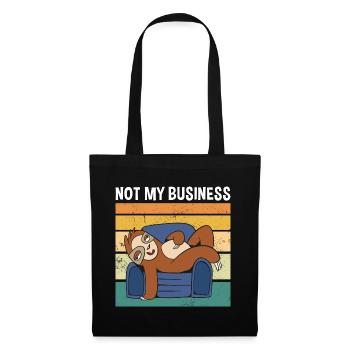 Pas mon affaire Paresseux mignon - Sac en tissu - noir - Devant