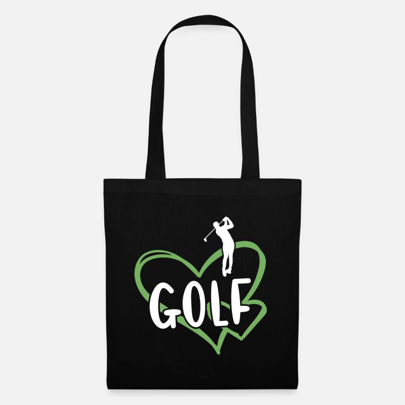 Sport Heart Golf - Stoffbeutel - Schwarz