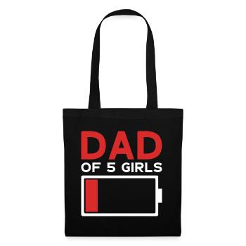 DAD OF 5 GIRLS - Tote Bag - black - Front
