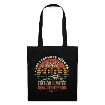 August 2003 Birthday Gift August 2003 August - Tote Bag - black - Front