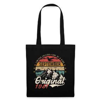 Retro 1981 September Vintage September 1981 Gift - Tote Bag - black - Front