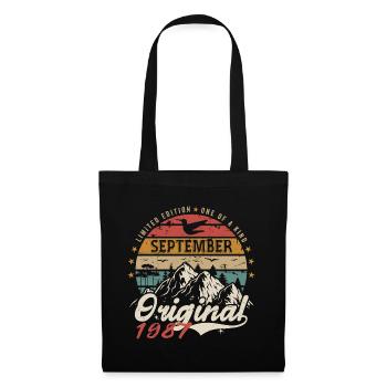 Retro 1987 September Vintage September 1987 Gift - Tote Bag - black - Front