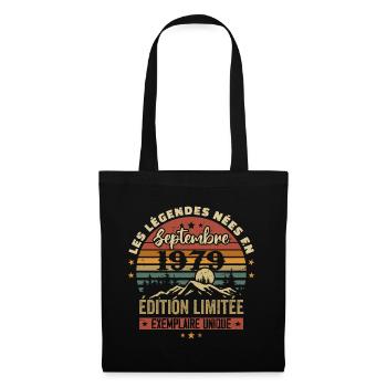 Retro 1979 - Legends born in September 1979 - Tote Bag - black - Front