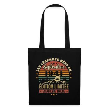 Retro 1941 - Legends born in September 1941 - Tote Bag - black - Front