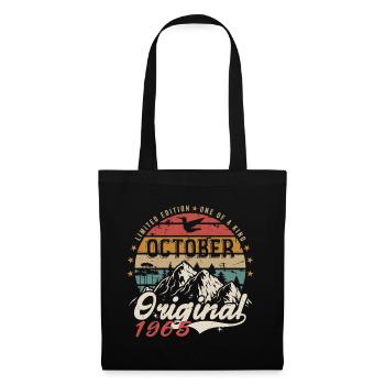 Birthday Gift - Vintage Born October 1965 - Tote Bag - black - Front