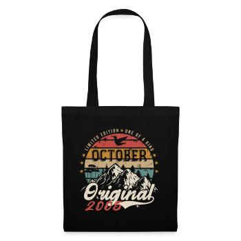 Birthday Gift - Vintage Born October 2005 - Tote Bag - black - Front