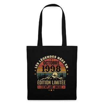 Born in October 1998 | Awesome since October 1998 - Tote Bag - black - Front