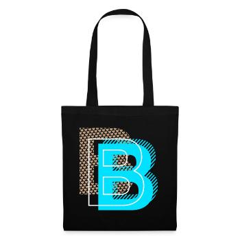 Cooler Buchstabe B - Stoffbeutel - Schwarz - Vorne