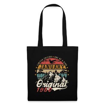 Janvier 1950 Cadeau Anniversaire - Janvier 1950 - Sac en tissu - noir - Devant