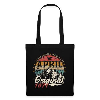 April 1971 | Geburtstag April 1971 - Stoffbeutel - Schwarz - Vorne