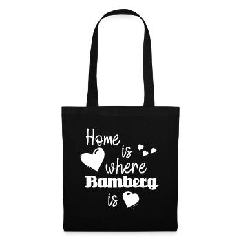 Zuhause in Bamberg - Home is where Bamberg is - Stoffbeutel - Schwarz - Vorne