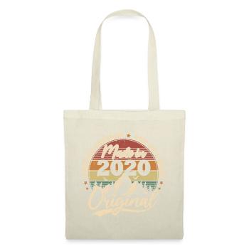 Original 2020 Vintage Retro Geburtstagsgeschenk - Stoffbeutel - Natur - Vorne